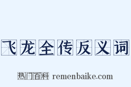 飞龙全传反义词是什么意思的图片